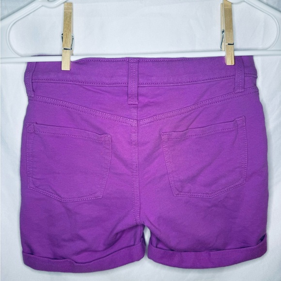 Wonder Nation Girls Purple Shorts with Snap Closure, Size 7/8 - Picture 4 of 6